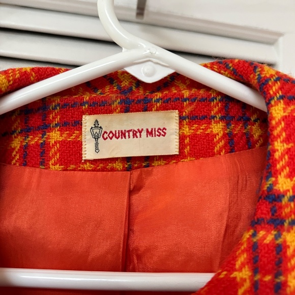 Vintage 1960's Country Miss Plaid Jacket Skirt Set Small ILGWU USA - Picture 5 of 15